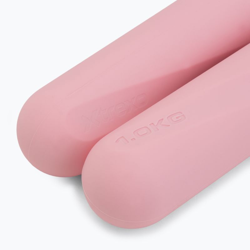 Zestaw hantli XTREXO SCULPT 2 x 1 kg różowy 5