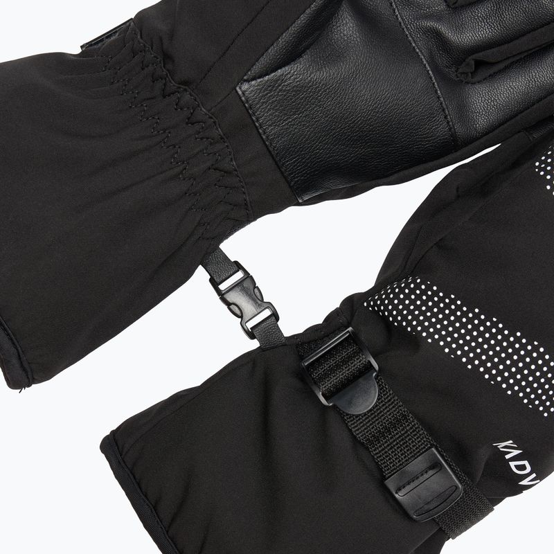 Rękawice narciarskie KADVA Mountain Flow Pro skóra 3M Thinsulate czarny 8