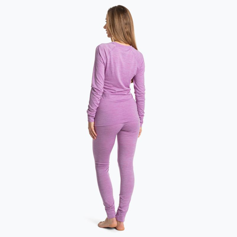 Komplet bielizny termoaktywnej damskiej WOOLCANO Merino 100% SET0543 fioletowy 3