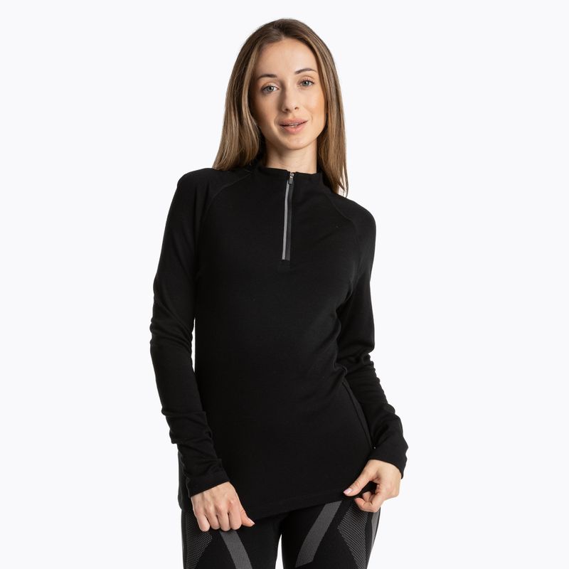 Bluza termoaktywna damska WOOLCANO Merino 100% TOP0545 czarny