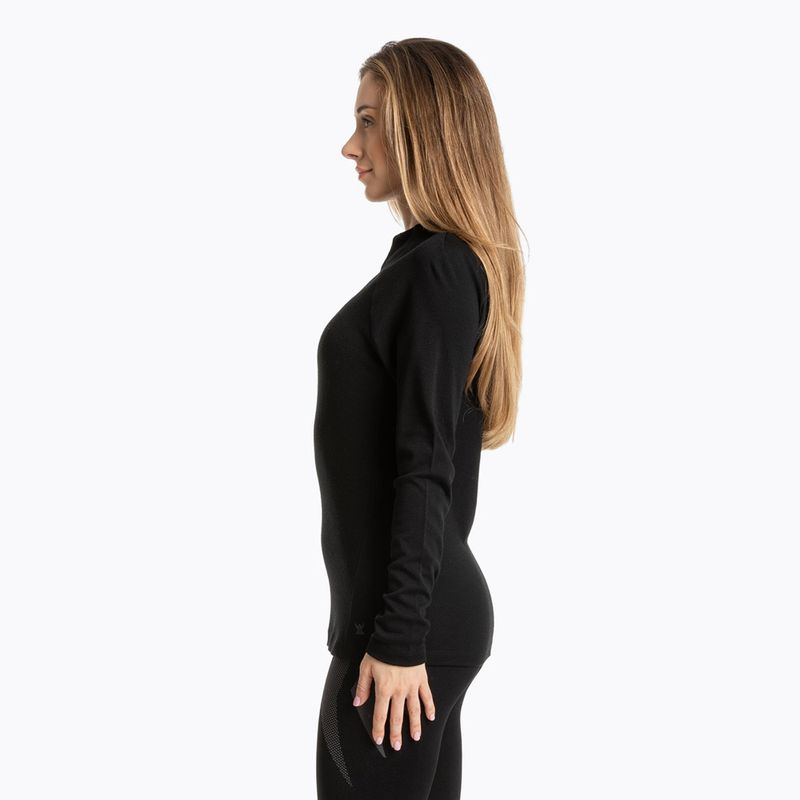 Bluza termoaktywna damska WOOLCANO Merino 100% TOP0545 czarny 3