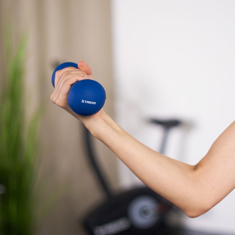 Hantel neoprenowy XTREXO TX0-B4M010 2 kg niebieski 5