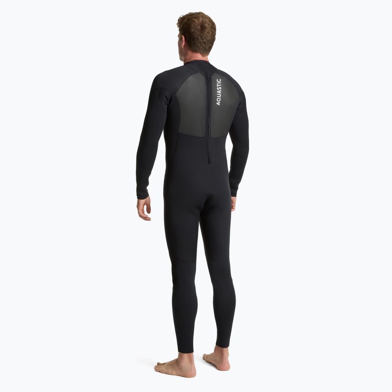 Pianka surfingowa męska AQUASTIC z neoprenu 4/3 mm WAVEY czarny 3