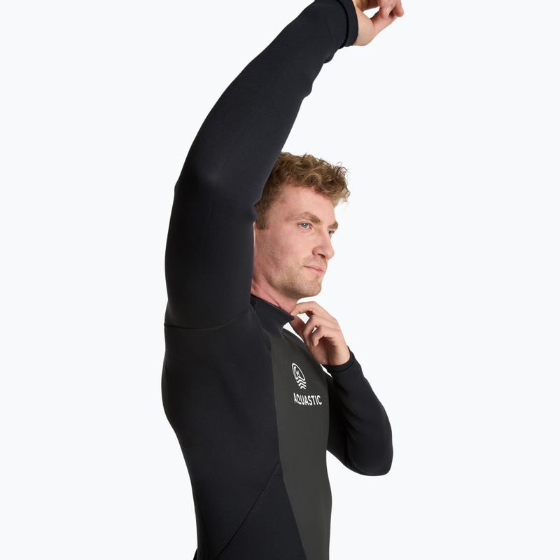Pianka surfingowa męska AQUASTIC z neoprenu 4/3 mm WAVEY czarny 7