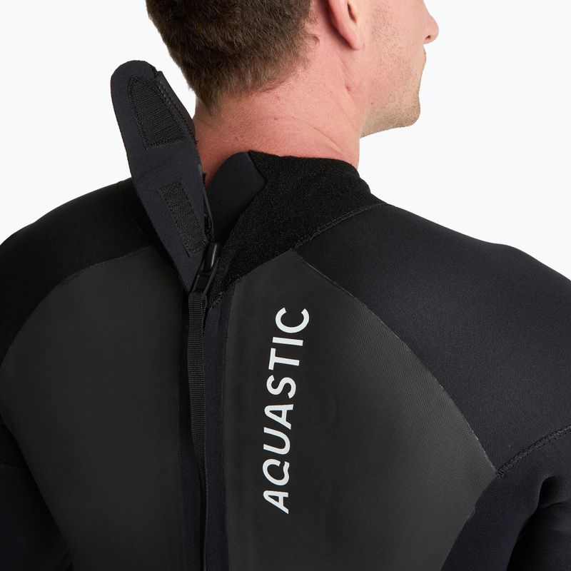 Pianka surfingowa męska AQUASTIC z neoprenu 4/3 mm WAVEY czarny 9