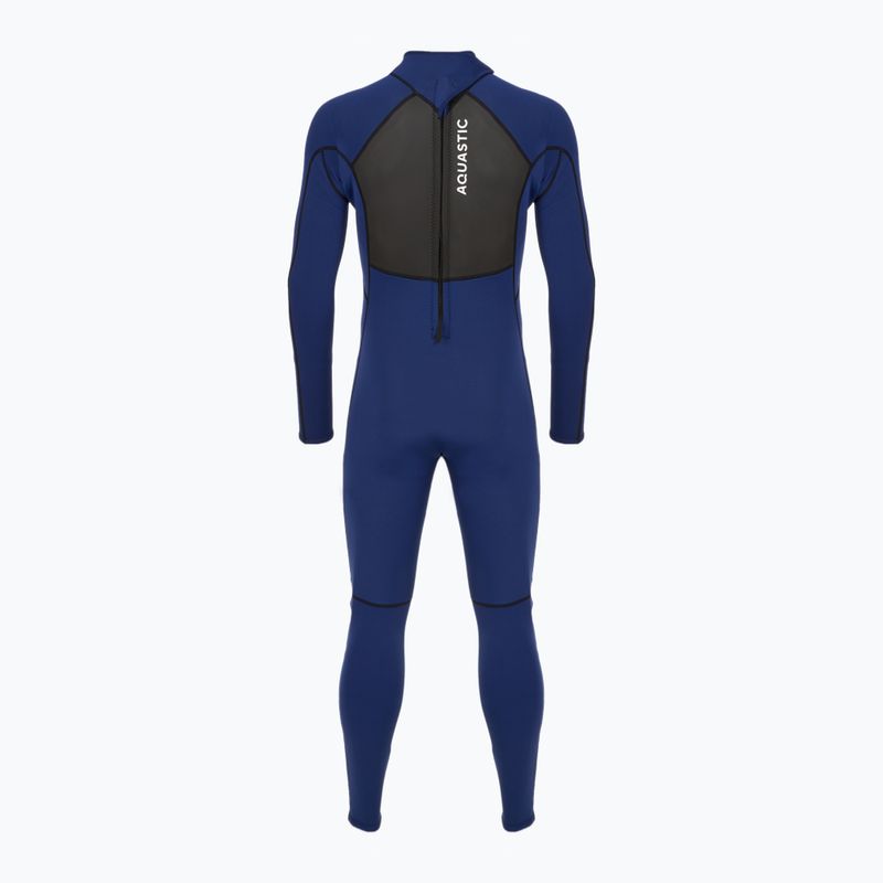 Pianka surfingowa męska AQUASTIC z neoprenu 3/2 mm WAVEY 3/2 granatowy 12