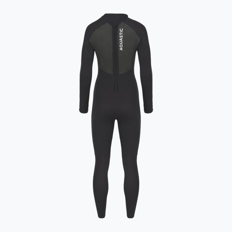 Pianka do pływania damska AQUASTIC z neoprenu 4/3 mm WAVEY czarny 13