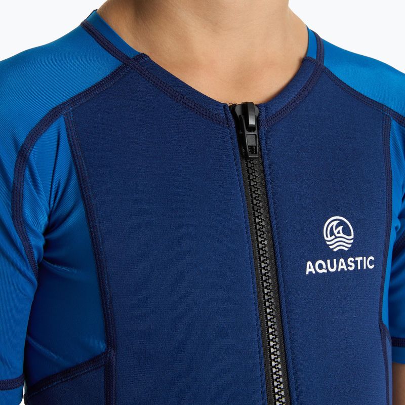 Pianka surfingowa dziecięca AQUASTIC z neoprenu 1.5 mm WAVEY niebieski 7