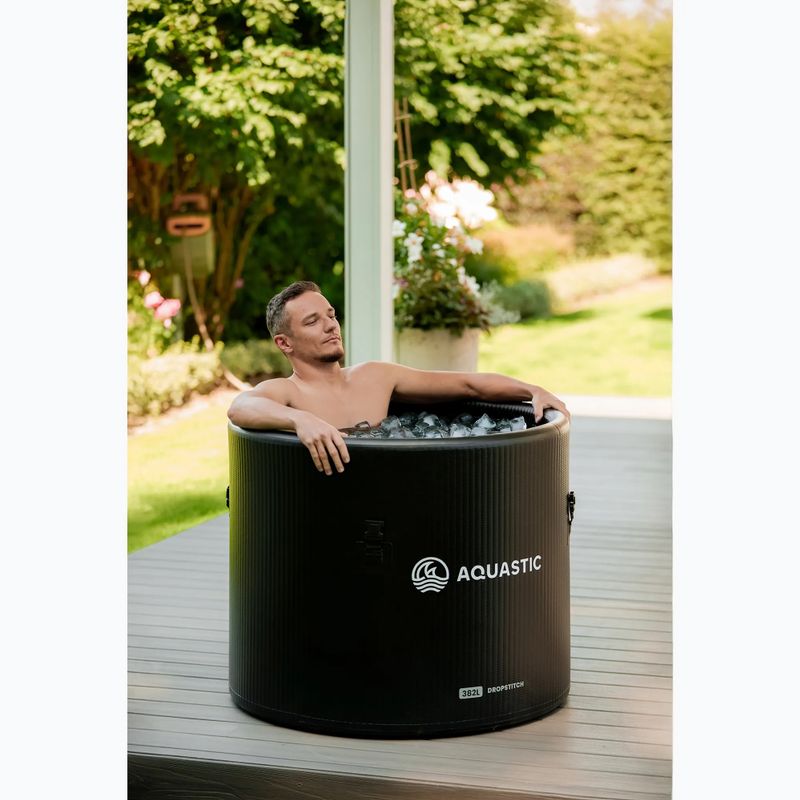 Basen AQUASTIC do morsowania BrrFree 382 l dropstitch czarny