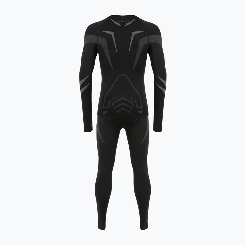 Komplet bielizny termoaktywnej męskiej KADVA ALPINESTEP COOLMAX THERMAL PRO DRY bezszwowy czarna 11