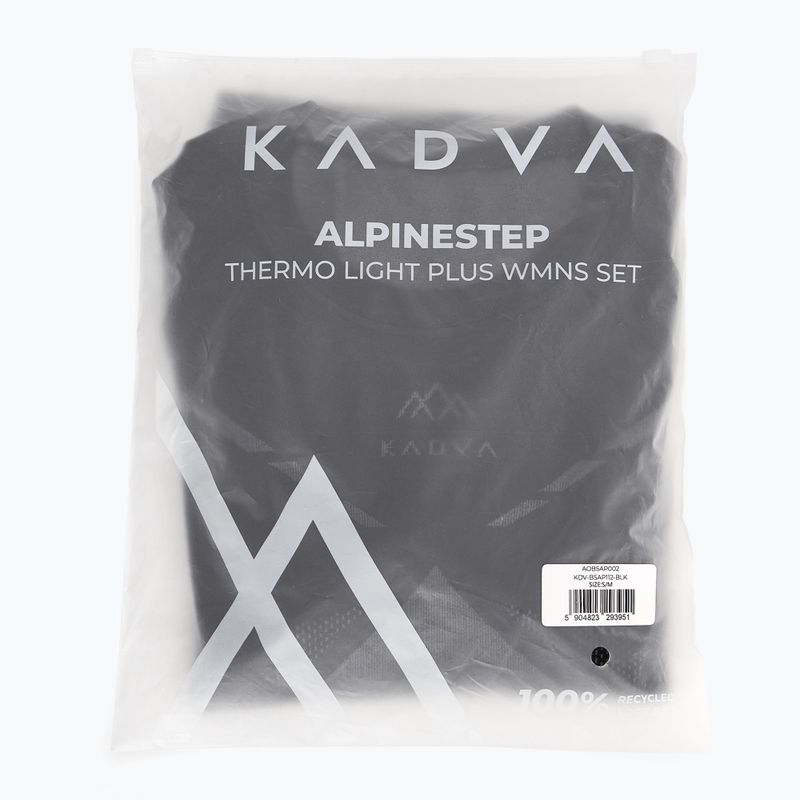 Komplet bielizny termoaktywnej damskiej KADVA ALPINESTEP THERMO LIGHT PLUS bezszwowy czarny 10