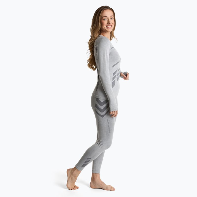 Longsleeve termoaktywny bielizna KADVA damska ALPINESTEP BAMBOO THERMO LIGHT PLUS bezszwowa szary 5
