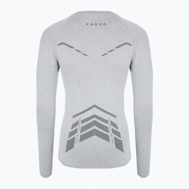 Longsleeve termoaktywny bielizna KADVA damska ALPINESTEP BAMBOO THERMO LIGHT PLUS bezszwowa szary 9
