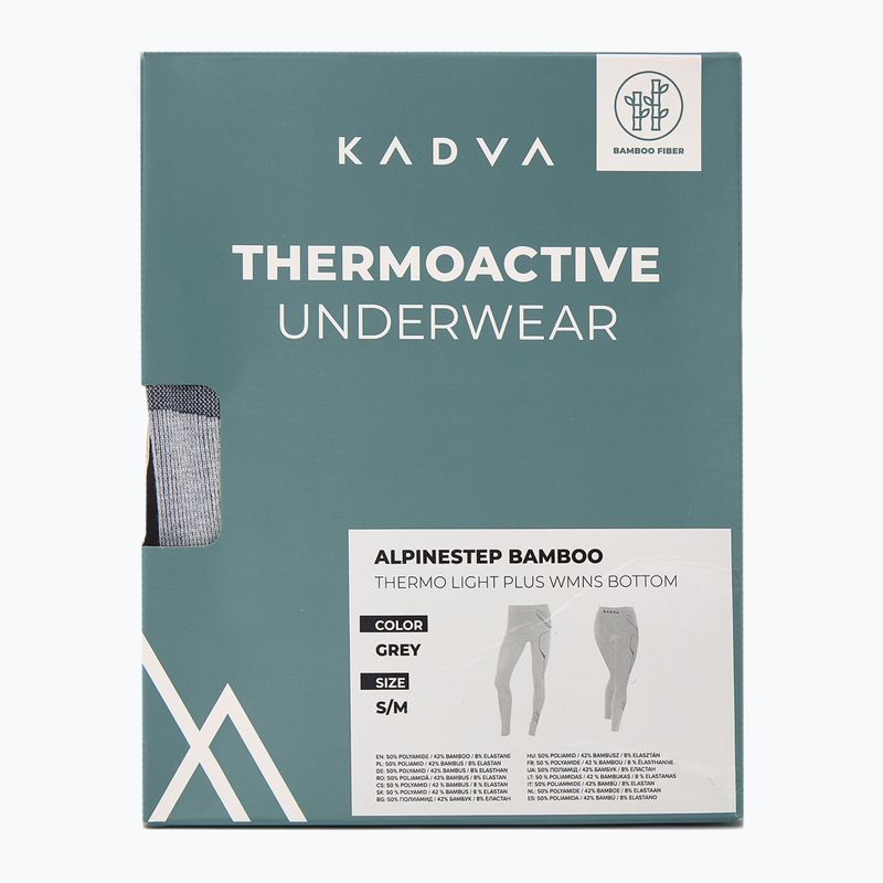 Spodnie termoaktywne damskie bielizna KADVA ALPINESTEP BAMBOO THERMO LIGHT PLUS bezszwowe szary 8