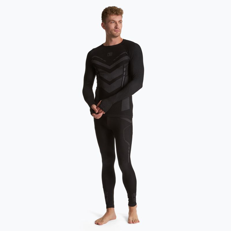 Bluza termoaktywna męska OneTeam ACHILL BAMBOO THERMO LIGHT PLUS bezszwowa czarny 2