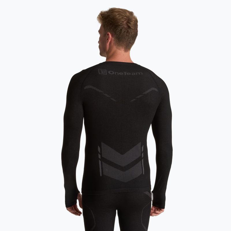 Bluza termoaktywna męska OneTeam ACHILL BAMBOO THERMO LIGHT PLUS bezszwowa czarny 3