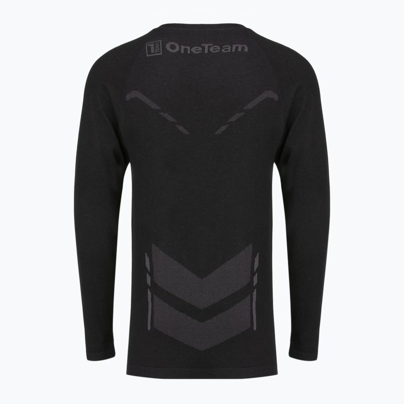 Bluza termoaktywna męska OneTeam ACHILL BAMBOO THERMO LIGHT PLUS bezszwowa czarny 8