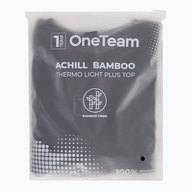 Bluza termoaktywna męska OneTeam ACHILL BAMBOO THERMO LIGHT PLUS bezszwowa czarny 9
