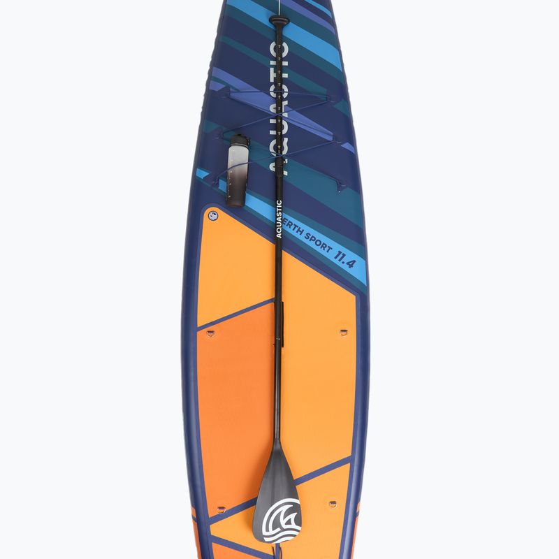Zestaw deska SUP pompowana AQUASTIC Perth Sport 11'4" MSL allround pomarańczowy 10
