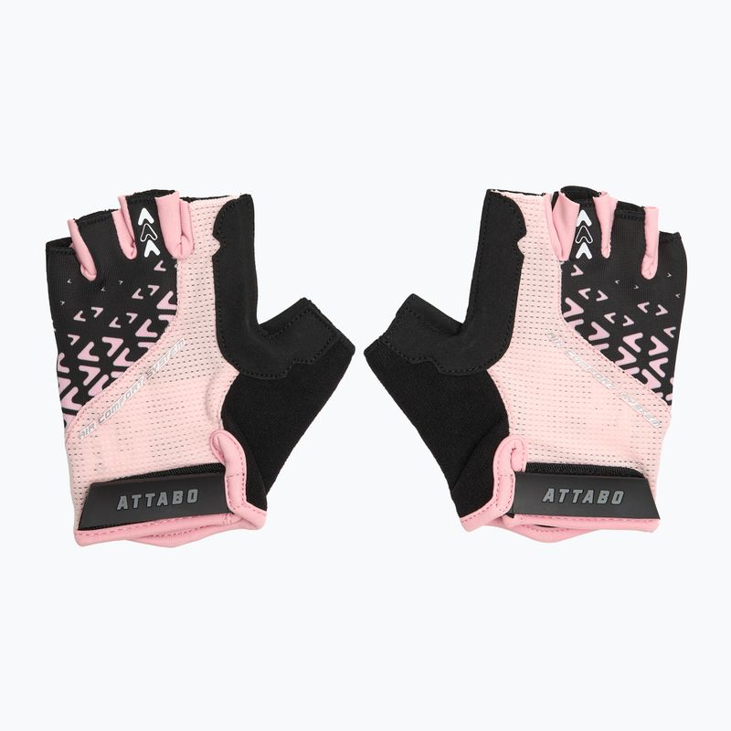 Rękawiczki rowerowe damskie ATTABO Vito WMNS gel shock proof różowy/czarny 2