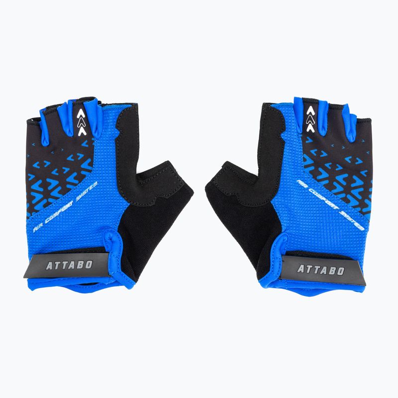 Rękawiczki rowerowe ATTABO Vito gel shock proof niebieski/czarny 2