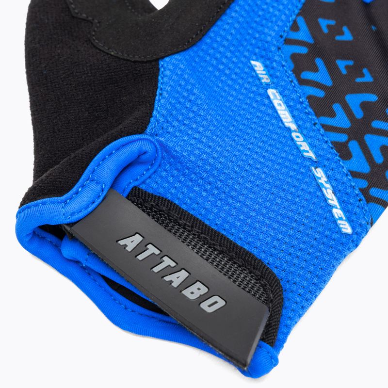 Rękawiczki rowerowe ATTABO Vito gel shock proof niebieski/czarny 6