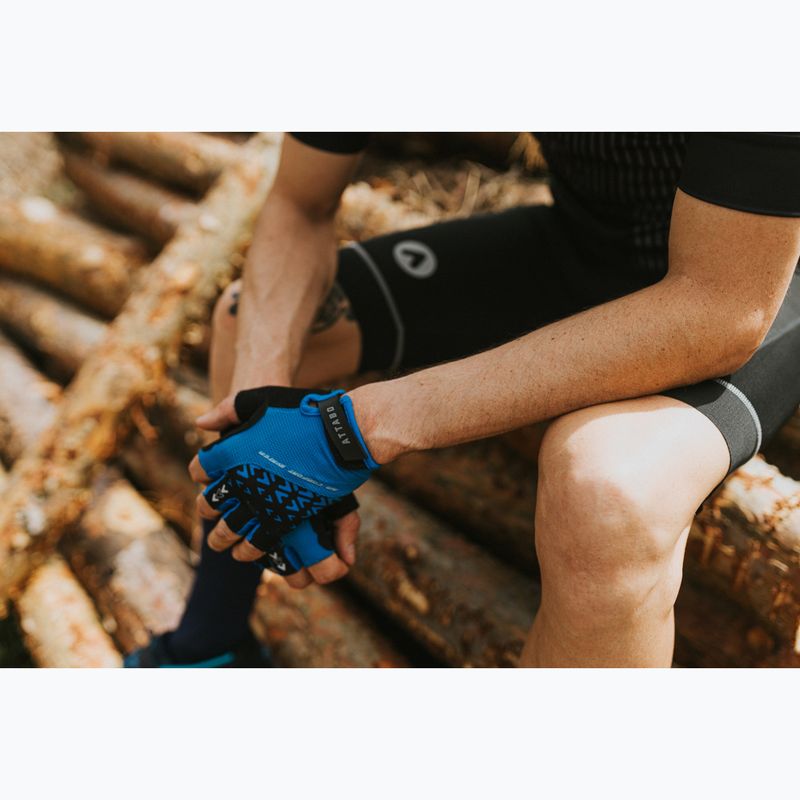 Rękawiczki rowerowe ATTABO Vito gel shock proof niebieski/czarny 9