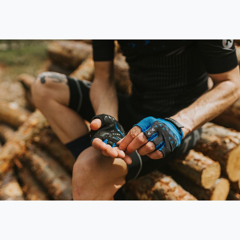 Rękawiczki rowerowe ATTABO Vito gel shock proof niebieski/czarny 10