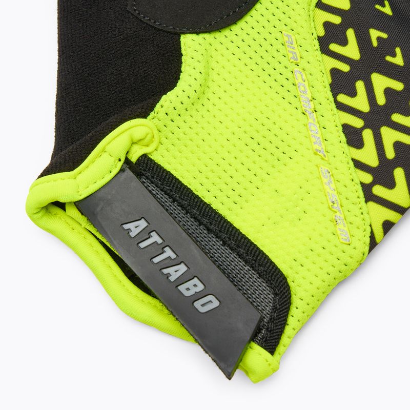 Rękawiczki rowerowe ATTABO Vito gel shock proof limonka/czarny 6