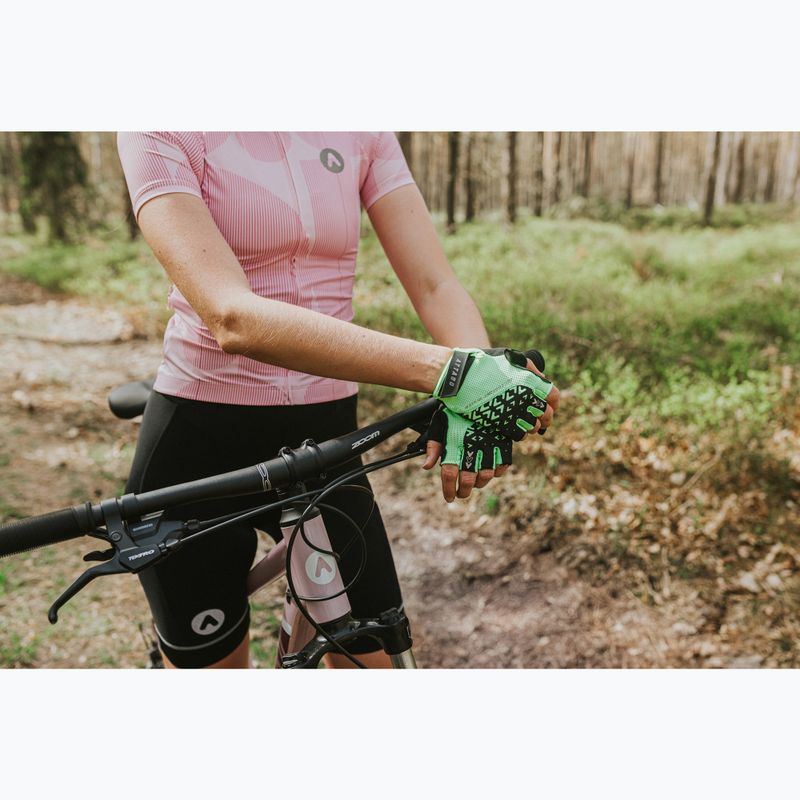 Rękawiczki rowerowe ATTABO Vito gel shock proof limonka/czarny 9