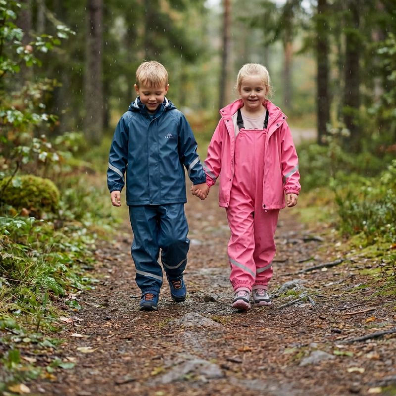 Kurtka przeciwdeszczowa dziecięca KADVA AquaLock JR membrana 5000 różowy 10