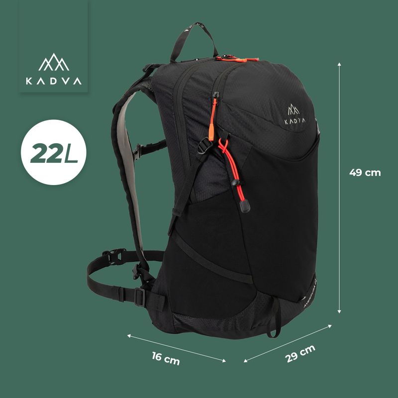 Plecak turystyczny KADVA Aventura 22 l czarny 22