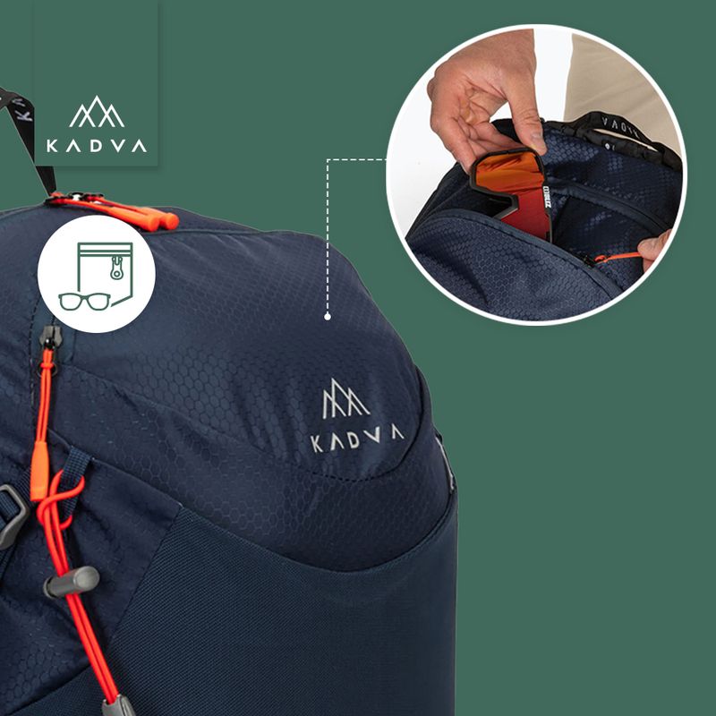 Plecak turystyczny KADVA Aventura 22 l stalowy niebieski 29