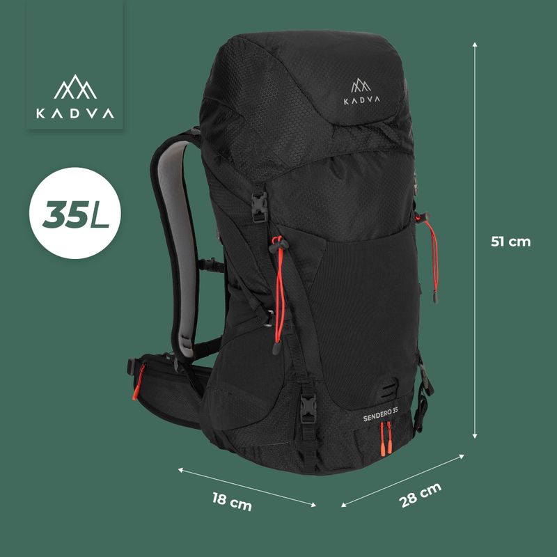 Plecak trekkingowy KADVA Sendero 35 l czarny 21