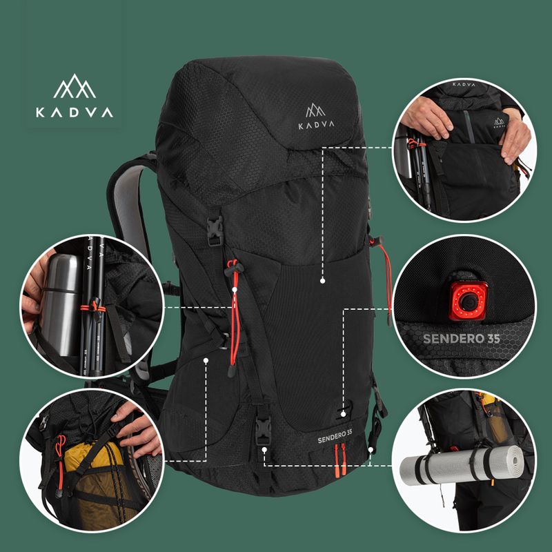 Plecak trekkingowy KADVA Sendero 35 l czarny 22