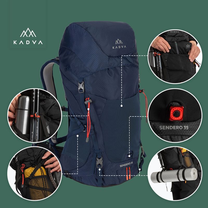 Plecak trekkingowy KADVA Sendero 35 l stalowy niebieski 22