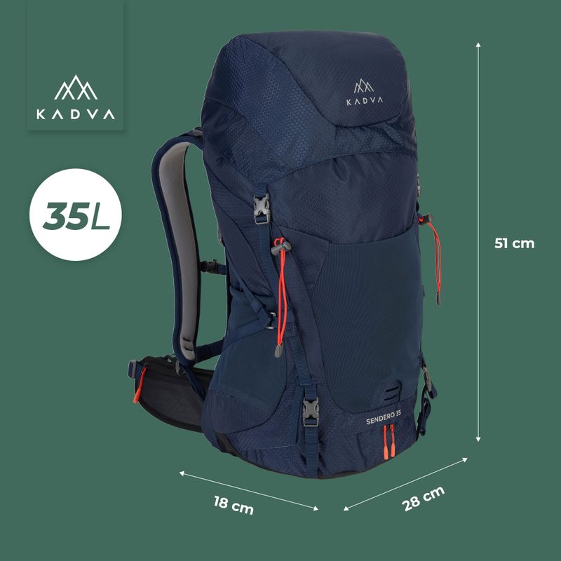 Plecak trekkingowy KADVA Sendero 35 l stalowy niebieski 23