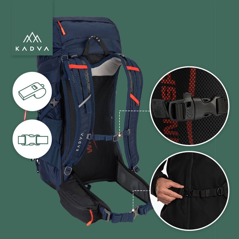 Plecak trekkingowy KADVA Sendero 35 l stalowy niebieski 24