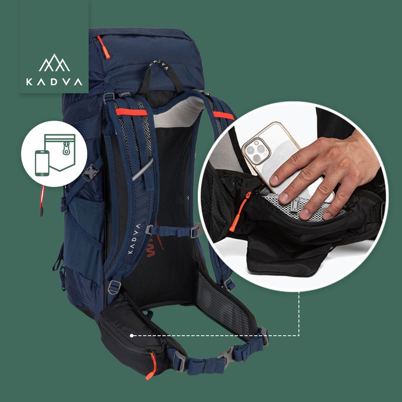 Plecak trekkingowy KADVA Sendero 35 l stalowy niebieski 25