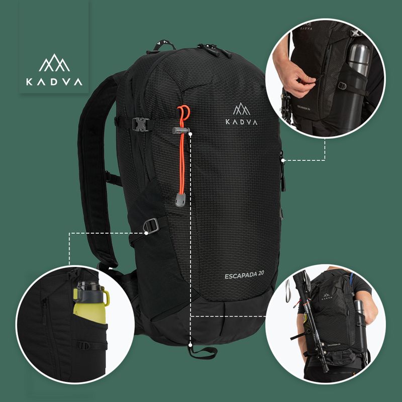 Plecak turystyczny KADVA Escapada 20 l czarny 20