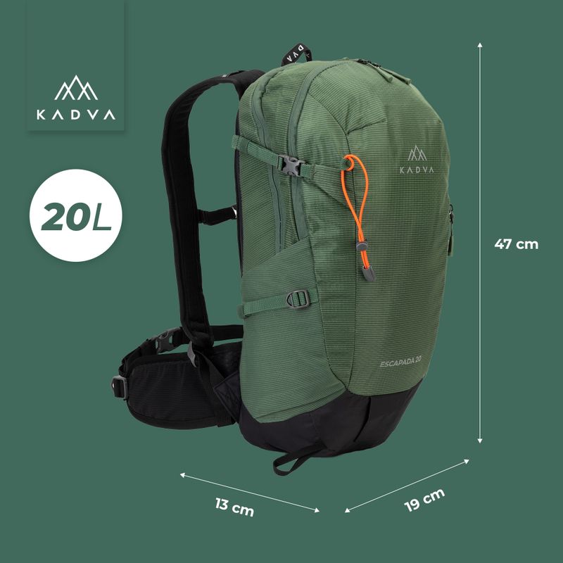 Plecak turystyczny KADVA Escapada 20 l zielony 15