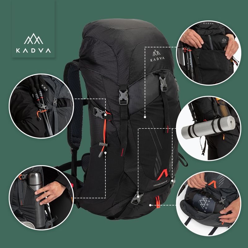 Plecak trekkingowy KADVA Vagabundo 40 l czarny 24