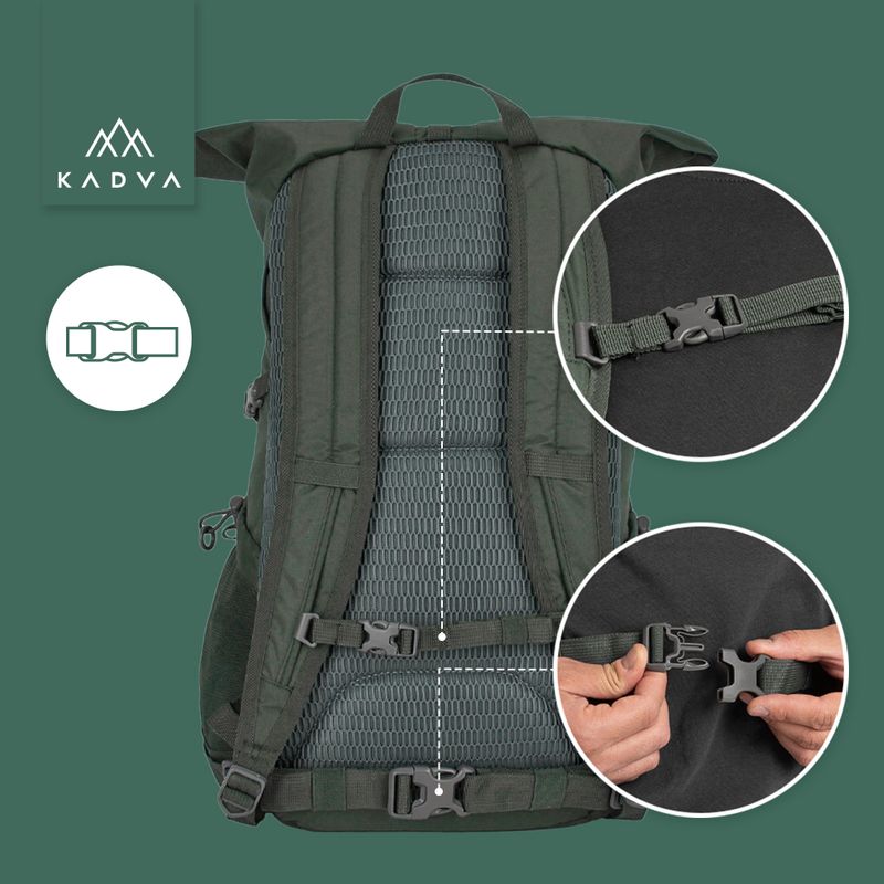 Plecak miejski KADVA CityQuest 22 l zielony 22