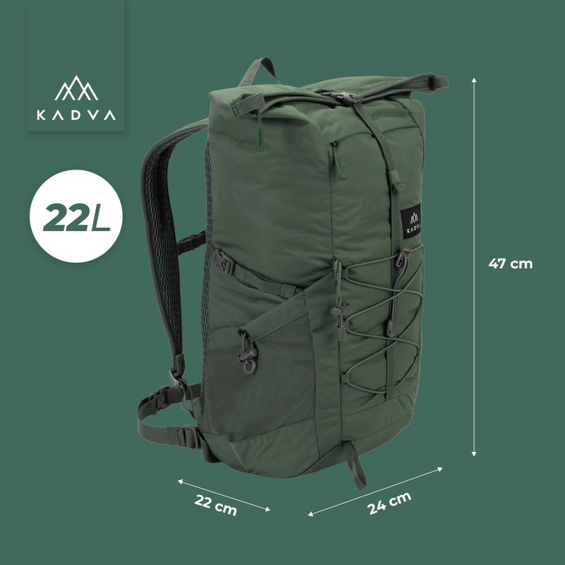 Plecak miejski KADVA CityQuest 22 l zielony 24