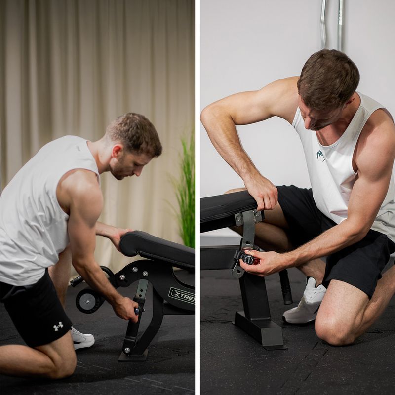 Ławka treningowa XTREXO B750 Regulowana czarny 11