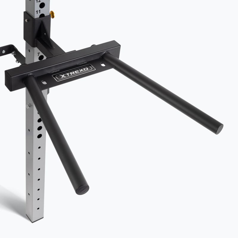 Klatka ścienna XTREXO Mercury w zestawie z ławką i wieszakiem na talerze czarny 8