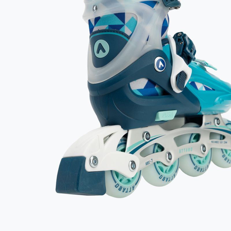 Łyżworolki dziecięce ATTABO 2 w 1  Flashled regulowane niebieski 8