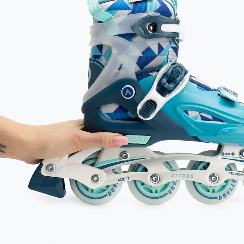 Łyżworolki dziecięce ATTABO 2 w 1  Flashled regulowane niebieski 9