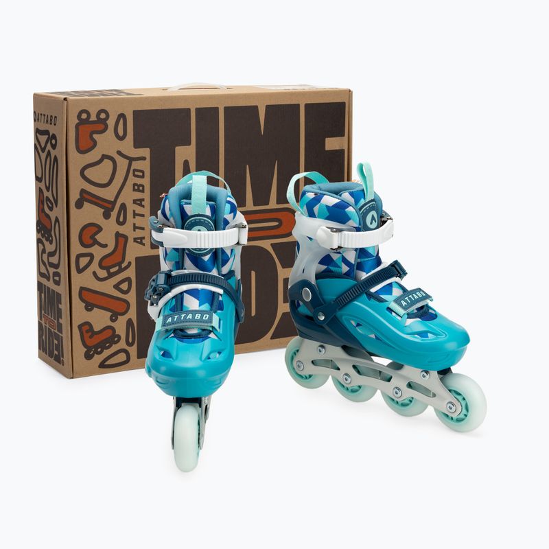 Łyżworolki dziecięce ATTABO 2 w 1  Flashled regulowane niebieski 13