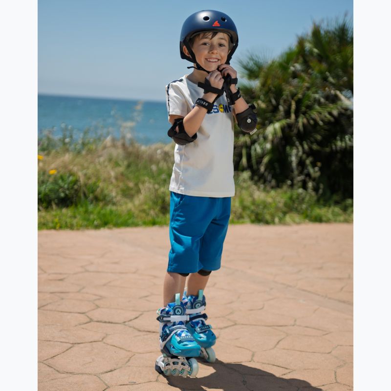 Łyżworolki dziecięce ATTABO 2 w 1  Flashled regulowane niebieski 14